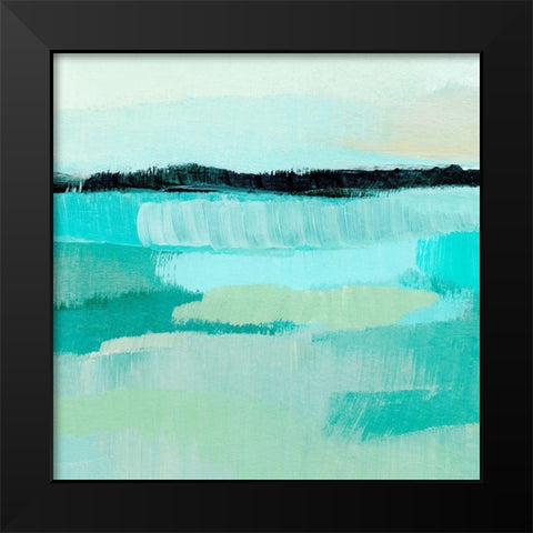 Oceanic Blue III Black Modern Wood Framed Art Print by Warren, Annie