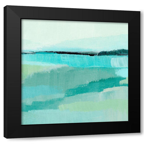 Oceanic Blue IV Black Modern Wood Framed Art Print with Double Matting by Warren, Annie