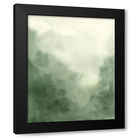 Verdant Fog II Black Modern Wood Framed Art Print with Double Matting by Caroline, Emma