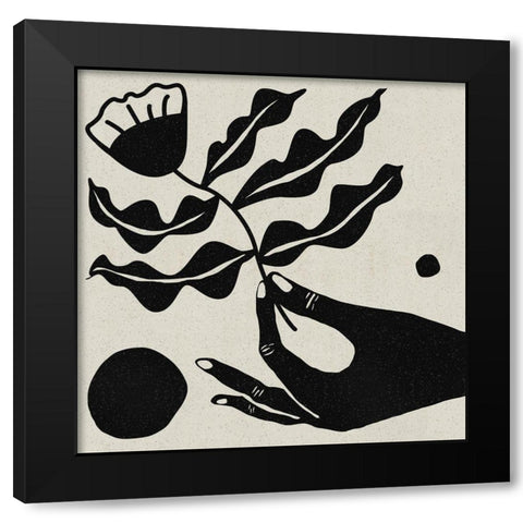 The Sun and Her Flower I Black Modern Wood Framed Art Print with Double Matting by Wang, Melissa