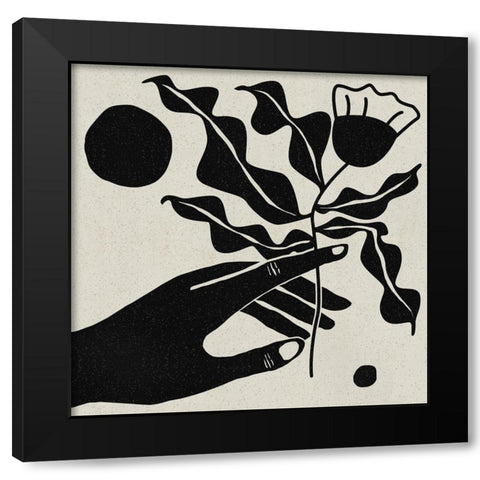 The Sun and Her Flower II Black Modern Wood Framed Art Print with Double Matting by Wang, Melissa