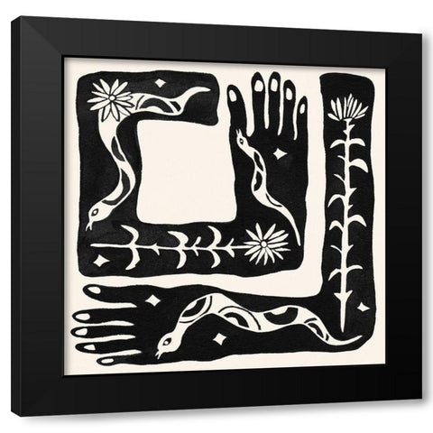 Under Skin II Black Modern Wood Framed Art Print with Double Matting by Wang, Melissa