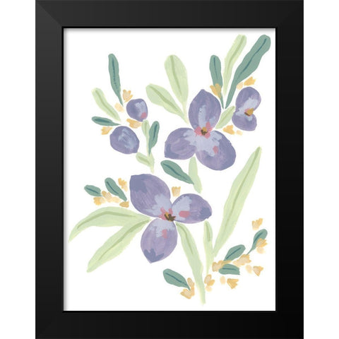 Naive Garden Posey II Black Modern Wood Framed Art Print by Vess, June Erica