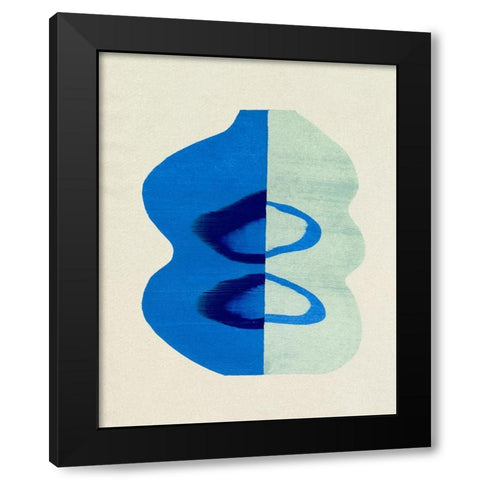 Squiggle Vase II Black Modern Wood Framed Art Print by Caroline, Emma