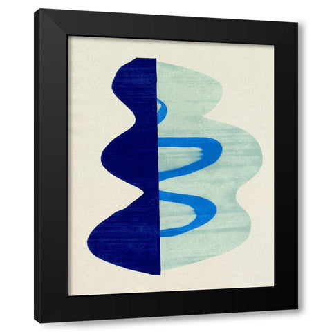 Squiggle Vase IV Black Modern Wood Framed Art Print with Double Matting by Caroline, Emma