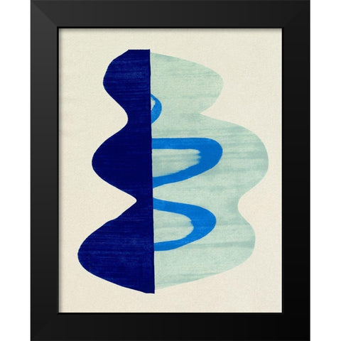 Squiggle Vase IV Black Modern Wood Framed Art Print by Caroline, Emma