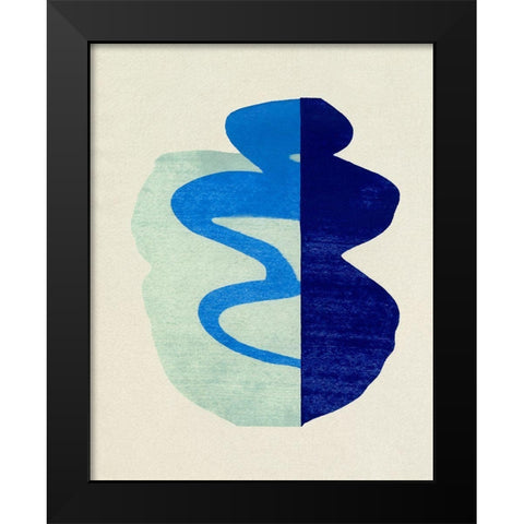 Squiggle Vase V Black Modern Wood Framed Art Print by Caroline, Emma