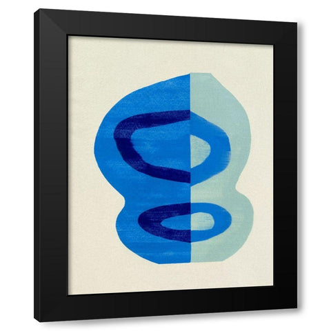 Squiggle Vase VI Black Modern Wood Framed Art Print by Caroline, Emma