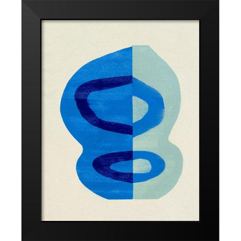 Squiggle Vase VI Black Modern Wood Framed Art Print by Caroline, Emma