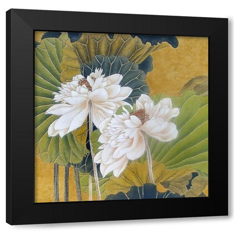 Historical Flora I Black Modern Wood Framed Art Print with Double Matting by Hunziker, Steve