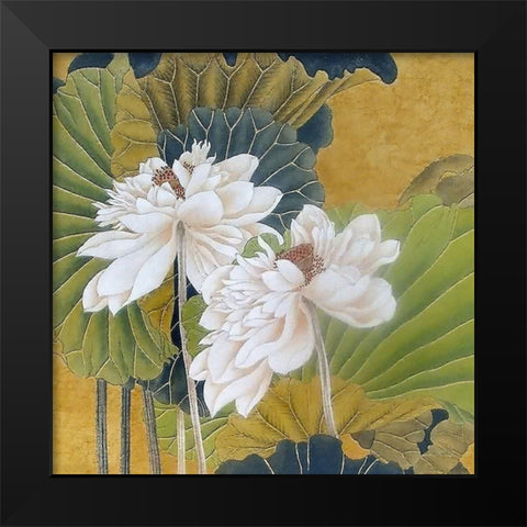Historical Flora I Black Modern Wood Framed Art Print by Hunziker, Steve