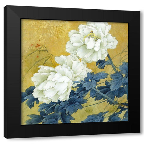 Historical Flora II Black Modern Wood Framed Art Print with Double Matting by Hunziker, Steve