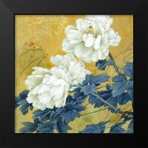 Historical Flora II Black Modern Wood Framed Art Print by Hunziker, Steve
