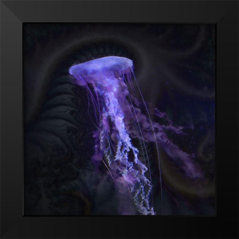 Peri Gelatinous IV Black Modern Wood Framed Art Print by Hunziker, Steve