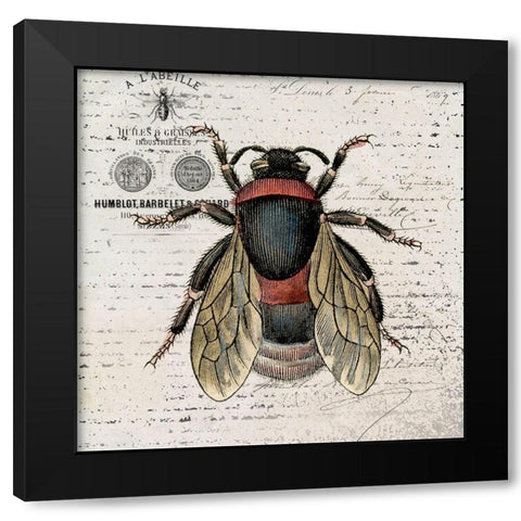 History Bee I Black Modern Wood Framed Art Print by Smith, Karen