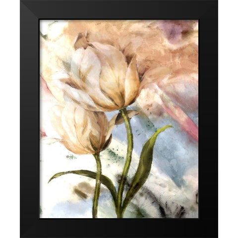 Pastel Fleur I Black Modern Wood Framed Art Print by Smith, Karen