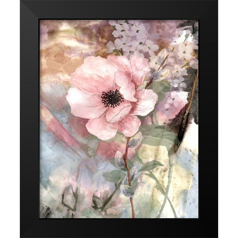 Pastel Fleur II Black Modern Wood Framed Art Print by Smith, Karen