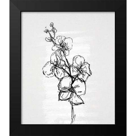 Flourish Sketches I Black Modern Wood Framed Art Print by Smith, Karen
