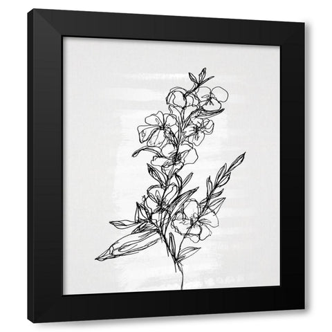 Flourish Sketches II Black Modern Wood Framed Art Print by Smith, Karen