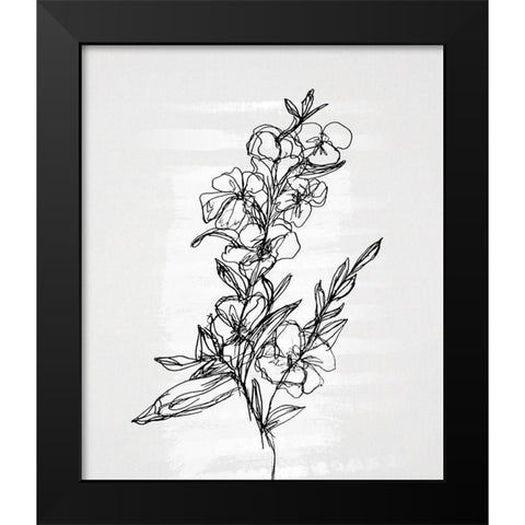 Flourish Sketches II Black Modern Wood Framed Art Print by Smith, Karen