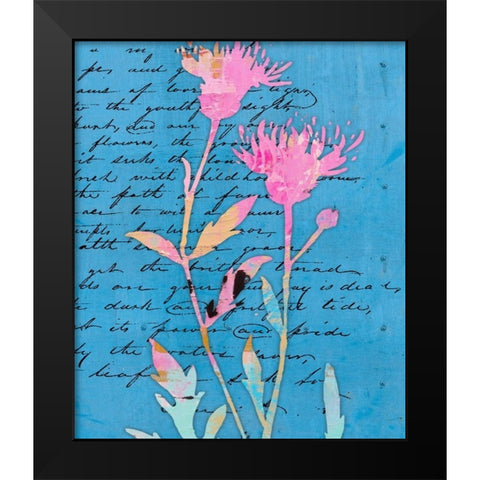 Thistle Notes I Black Modern Wood Framed Art Print by Smith, Karen