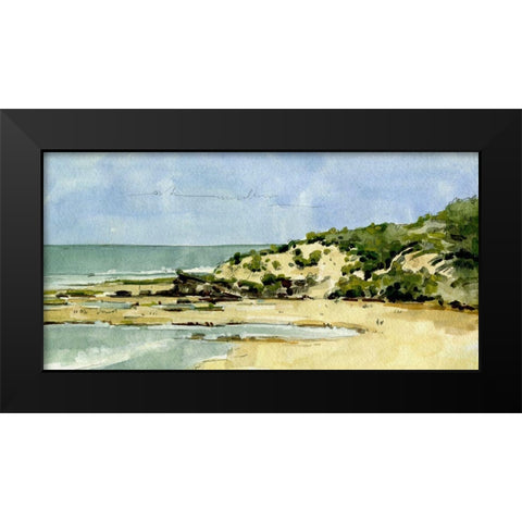 Coastal Sketch II Black Modern Wood Framed Art Print by Caroline, Emma