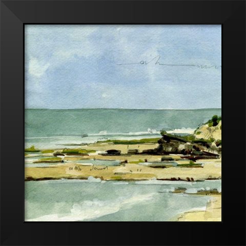 Coastal Sketch V Black Modern Wood Framed Art Print by Caroline, Emma