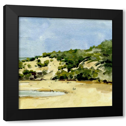 Coastal Sketch VI Black Modern Wood Framed Art Print by Caroline, Emma