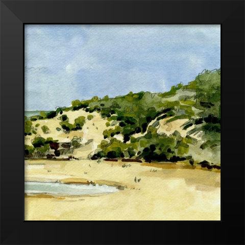 Coastal Sketch VI Black Modern Wood Framed Art Print by Caroline, Emma