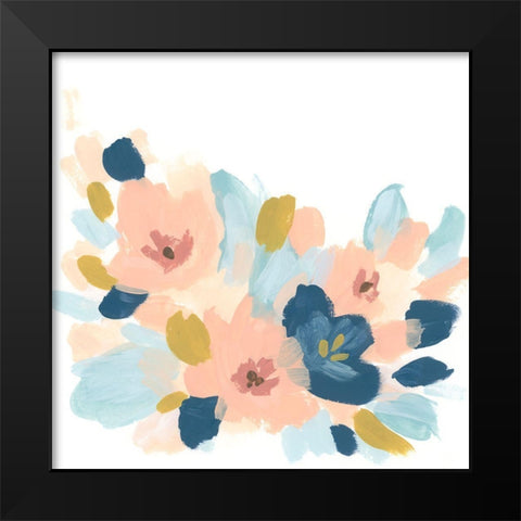 Drybrush Bouquet I Black Modern Wood Framed Art Print by Vess, June Erica