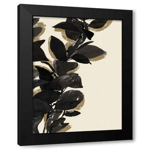 Ebony Branch I Black Modern Wood Framed Art Print with Double Matting by Warren, Annie