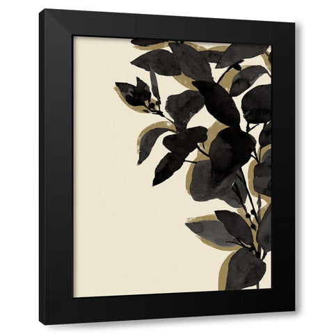 Ebony Branch II Black Modern Wood Framed Art Print with Double Matting by Warren, Annie