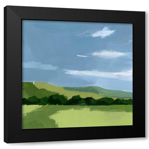 Lush Terrain I Black Modern Wood Framed Art Print with Double Matting by Barnes, Victoria