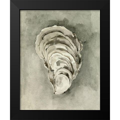 Neutral Oyster Shell II Black Modern Wood Framed Art Print by Caroline, Emma