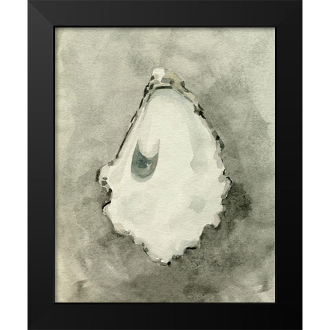 Neutral Oyster Shell III Black Modern Wood Framed Art Print by Caroline, Emma