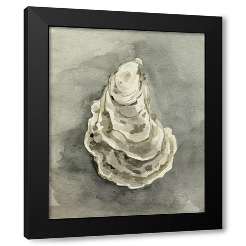 Neutral Oyster Shell IV Black Modern Wood Framed Art Print by Caroline, Emma