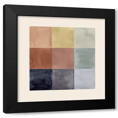 Pigment Patch II Black Modern Wood Framed Art Print with Double Matting by Barnes, Victoria