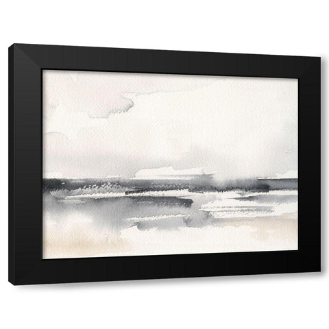 Distant Neutrals II Black Modern Wood Framed Art Print with Double Matting by Barnes, Victoria