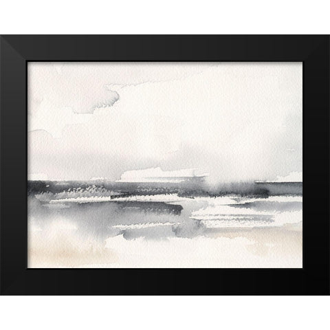 Distant Neutrals II Black Modern Wood Framed Art Print by Barnes, Victoria