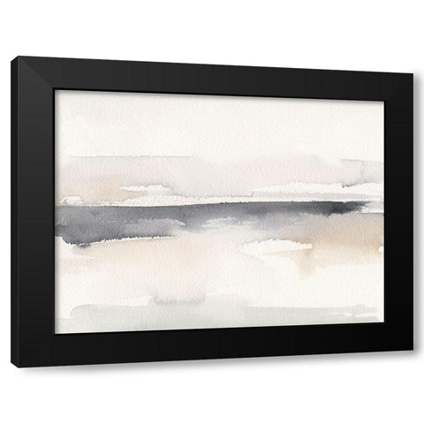 Distant Neutrals III Black Modern Wood Framed Art Print with Double Matting by Barnes, Victoria