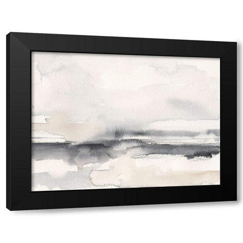 Distant Neutrals IV Black Modern Wood Framed Art Print with Double Matting by Barnes, Victoria