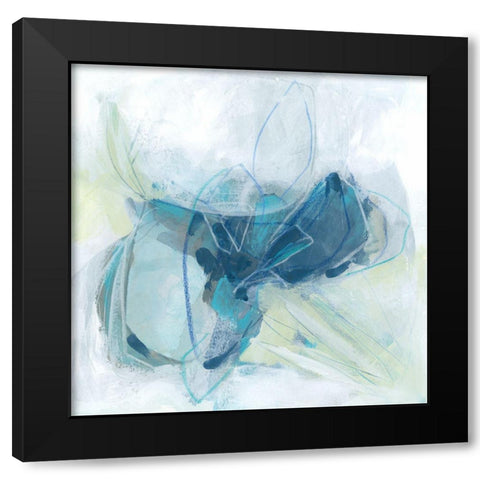 Blue Chasm II Black Modern Wood Framed Art Print by Vess, June Erica
