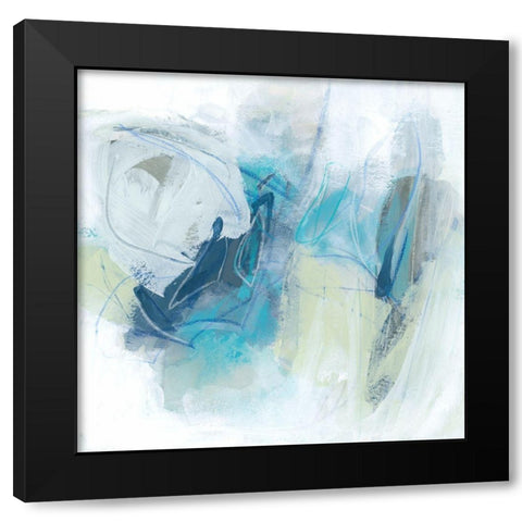 Blue Chasm IV Black Modern Wood Framed Art Print by Vess, June Erica
