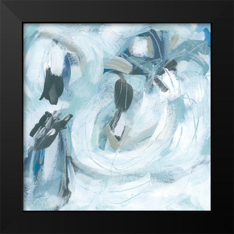 Fluid Receptor IV Black Modern Wood Framed Art Print by Vess, June Erica