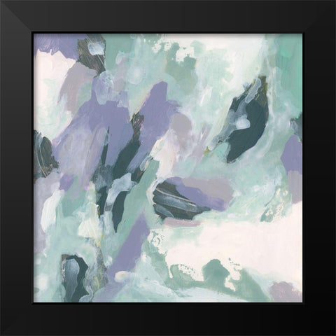 Marbled Periwinkle I Black Modern Wood Framed Art Print by Vess, June Erica