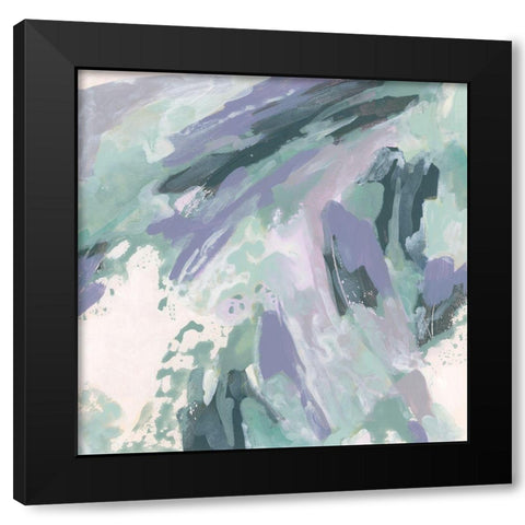 Marbled Periwinkle II Black Modern Wood Framed Art Print by Vess, June Erica