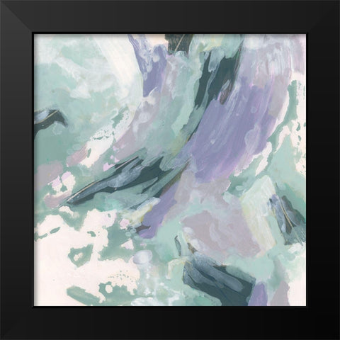 Marbled Periwinkle III Black Modern Wood Framed Art Print by Vess, June Erica