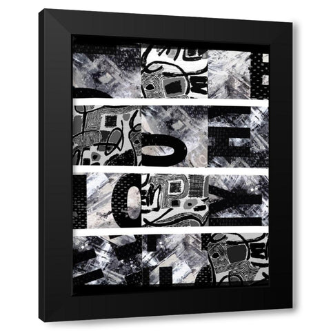 Mish Mash I Black Modern Wood Framed Art Print by Smith, Karen