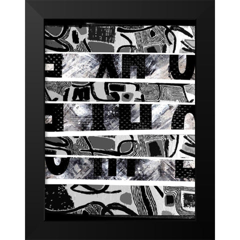 Mish Mash II Black Modern Wood Framed Art Print by Smith, Karen