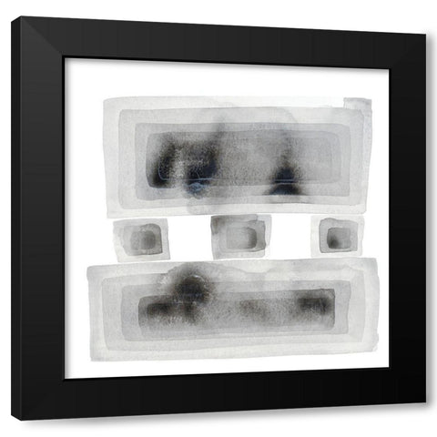Balanced Squares II Black Modern Wood Framed Art Print by Sparler, Erin